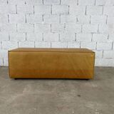 Vintage leather bench from 1970
