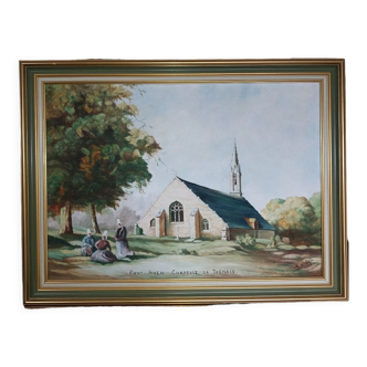 Breton landscape watercolor