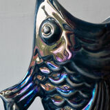 Blue lustre porcelain fish jug