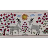 Hand-knotted rug, vintage Turkish rug 50x147 cm