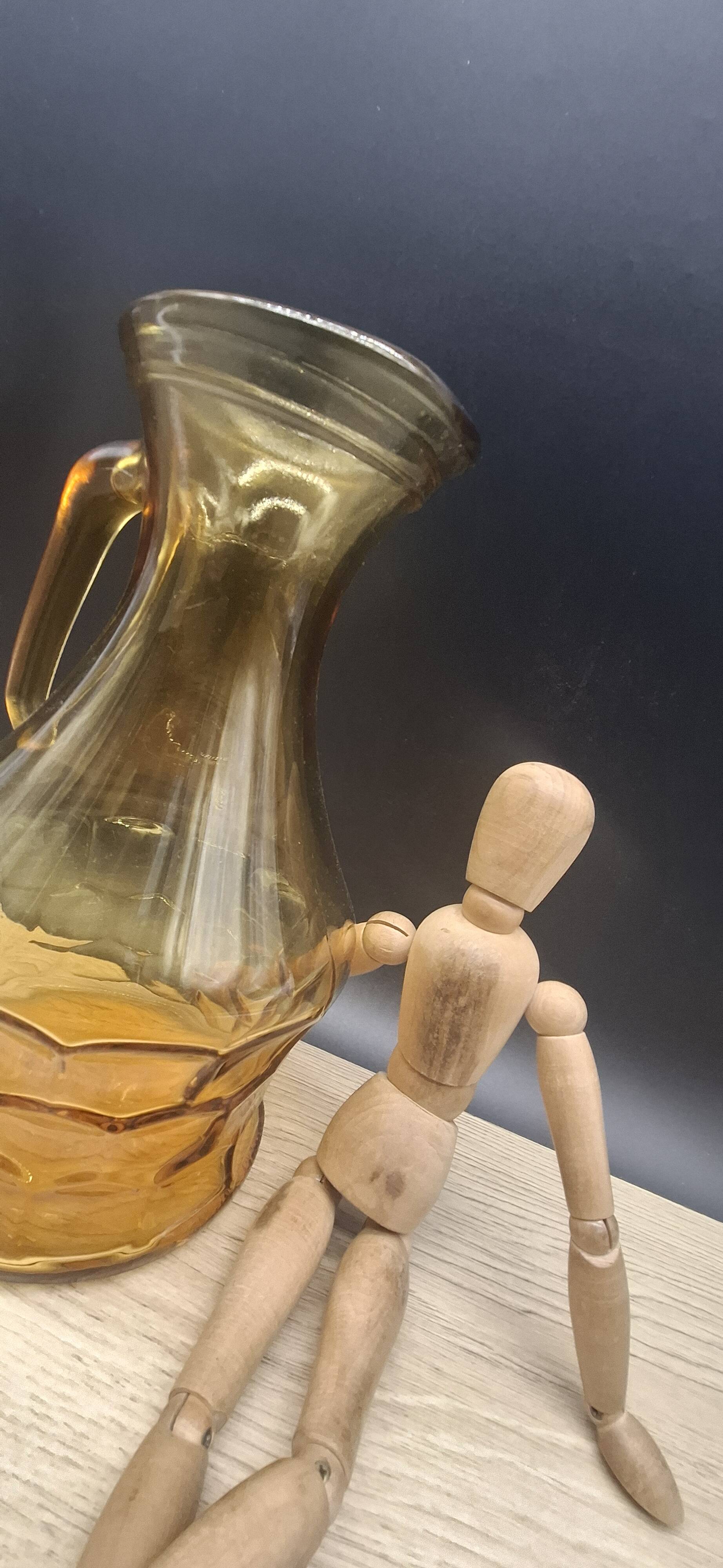 Carafe ambrée italienne