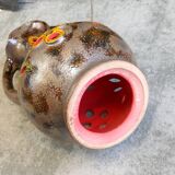 Vintage Walter Gerhards lamp – model 7055-50 – Fat Lava – West Germany, with silk shade