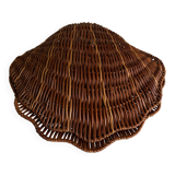 Empty corrugated shell pocket in wicker basket makers