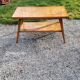 Coffee table of the 50s feet compass double wooden tops