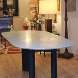 Large marble dining table, 1980s