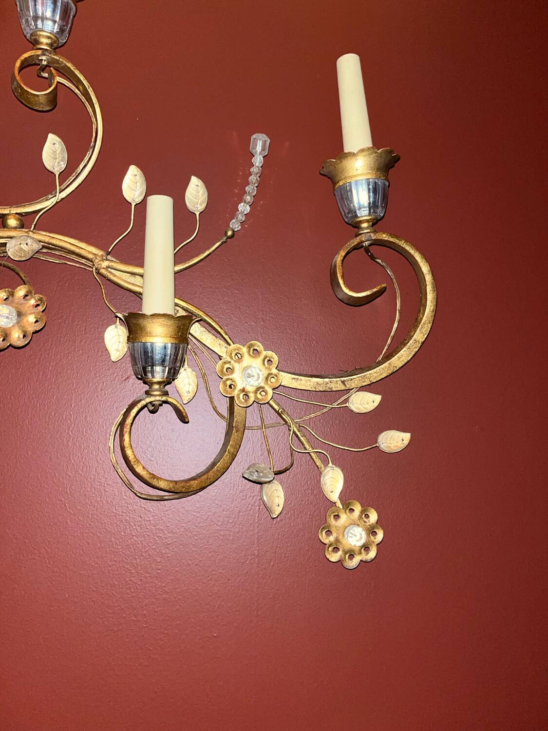 Large seven-light wall light, attributed to Maison Baguès