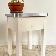 VINTAGE WOOD STOOL CHEST