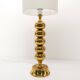 Scandinavian lamp base in gilded brass, ball model, Enco, circa 1960.