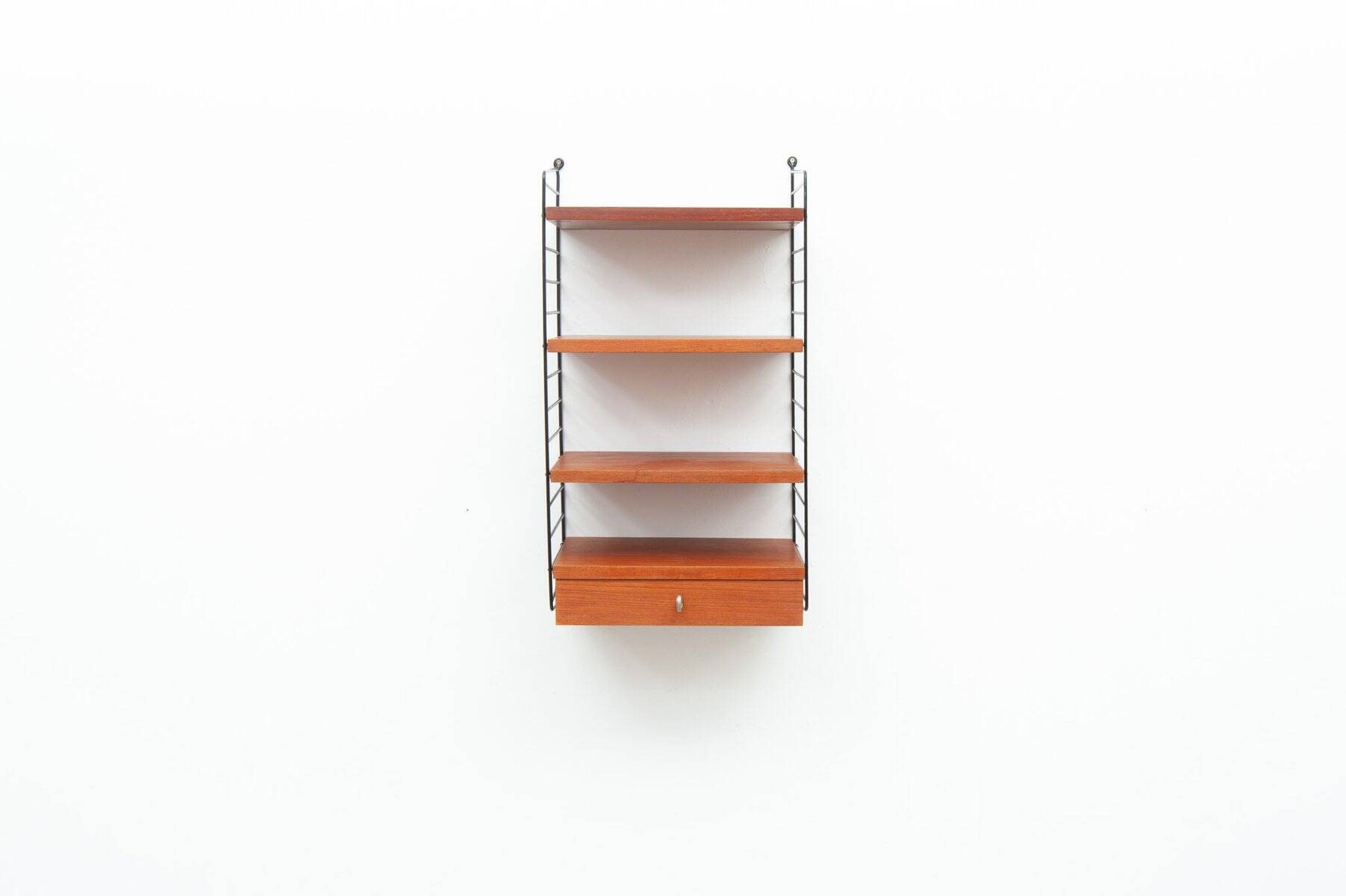 String wall shelf with drawer by Kajsa & Nisse Strinning, 1950s