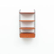 String wall shelf with drawer by Kajsa & Nisse Strinning, 1950s