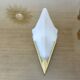 Art Deco wall light in brass and thick frosted glass.