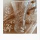 Lined crystal vase