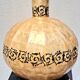 Large mother-of-pearl vase with arabesque decoration, vintage design.