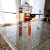 Table basse en Altuglass "Romeo" années 70/80s