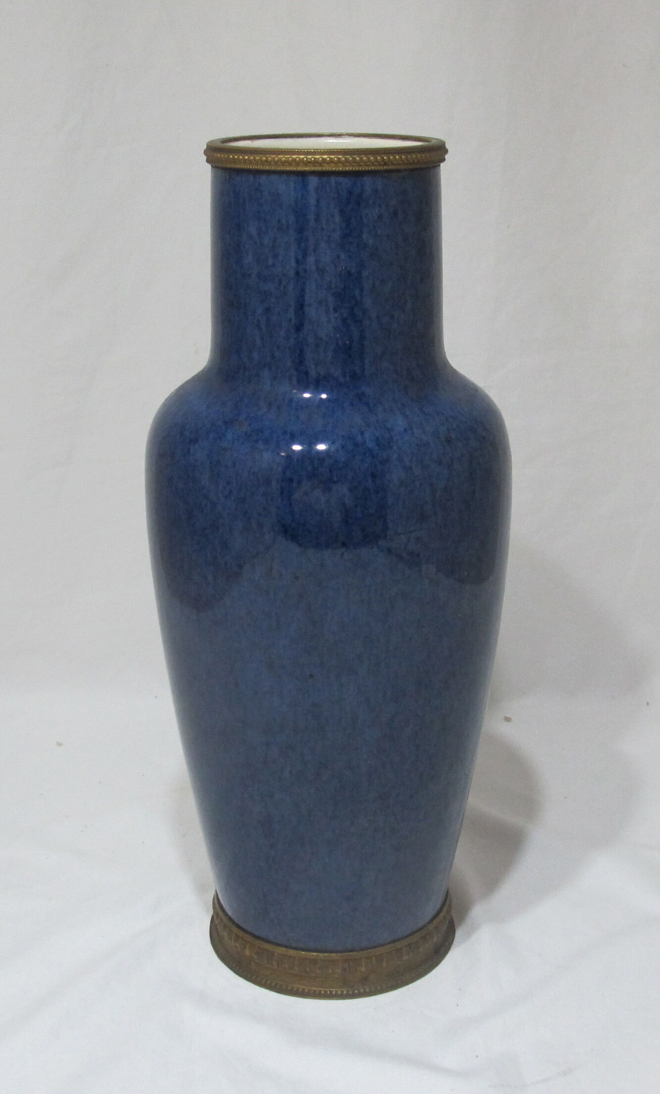 Large powdery blue porcelain vase