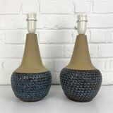 Pair of Einar Johansen ceramic table lamps, Soholm, Denmark, 1960s