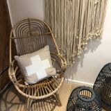 Fauteuil en rotin vintage