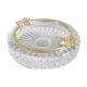 Crystal ashtray and golden mount