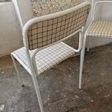 Set of 4 tubular metal chairs from the 90s