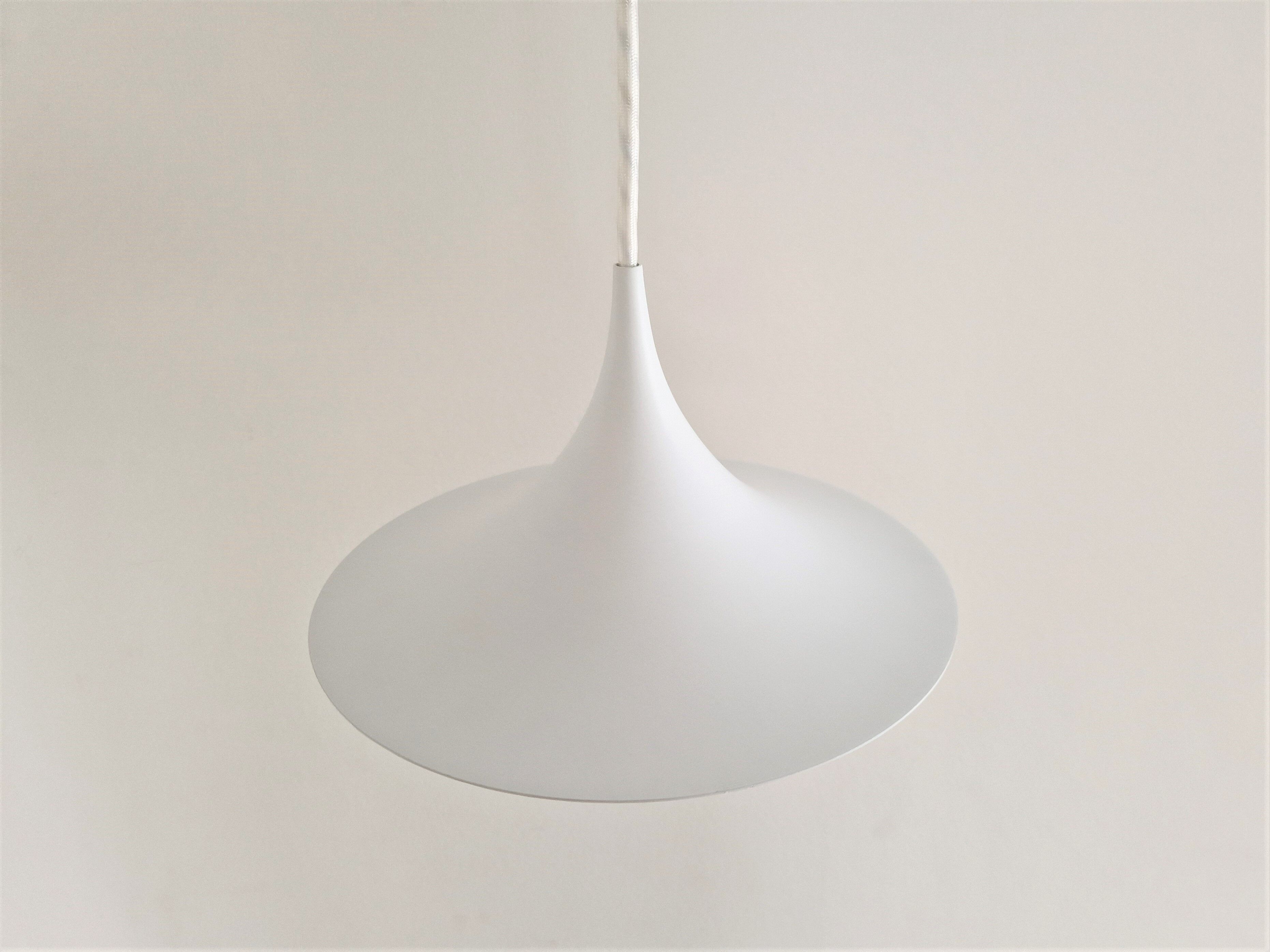 Set of 2 white "Micro" Semi pendant lamps by Claus Bonderup & Torsten Thorup for Lyfa