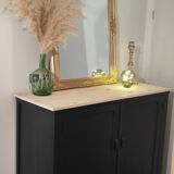 Parisian sideboard in black painted wood