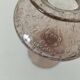 Biot candle holder vase in powder pink blown bubble glass.