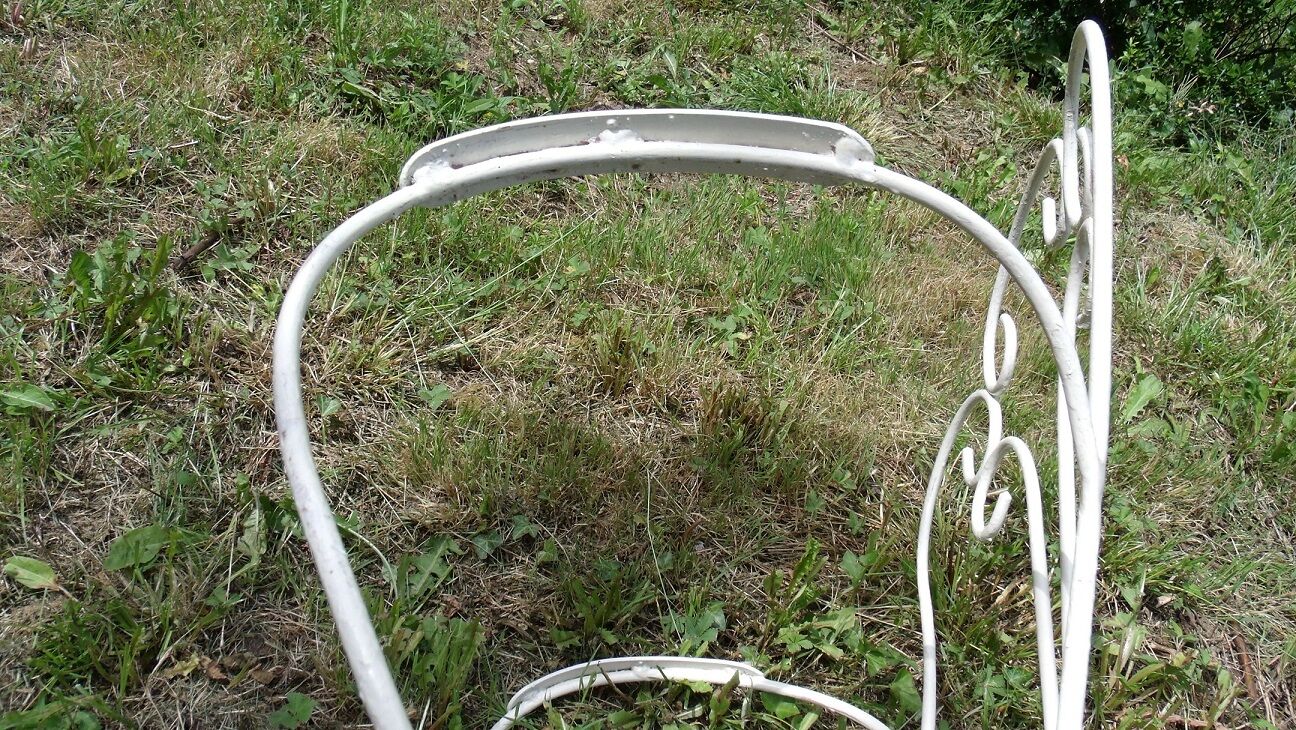 Lot of 5 armchairs for wrought iron garden lounge