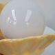 Vintage lamp shell yellow ceramic 70s