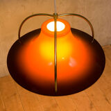 Jo Hammerborg acrylic and brass ceiling lamp from the 70s