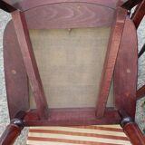 Lot oval table and 6 vintage chairs used