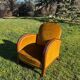 Art Deco velvet armchair