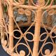 Side table in wicker rattan