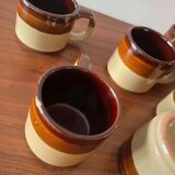 Lot de 6 tasses à moka grés vernissé