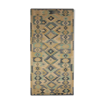 Traditional hand woven kilim runner rug 87x300cm