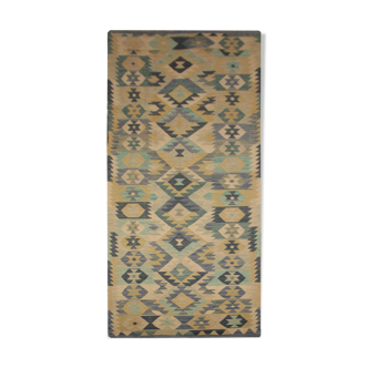 Traditional hand woven kilim runner rug 87x300cm