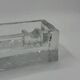 Cendrier vintage en verre glacé - design scandinave, décoration brutaliste en verre épais