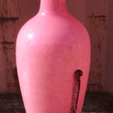 Art deco style pink glass vase