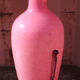Art deco style pink glass vase