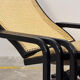 Rocking-chair viennois en bois courbé, cuir et cannage
