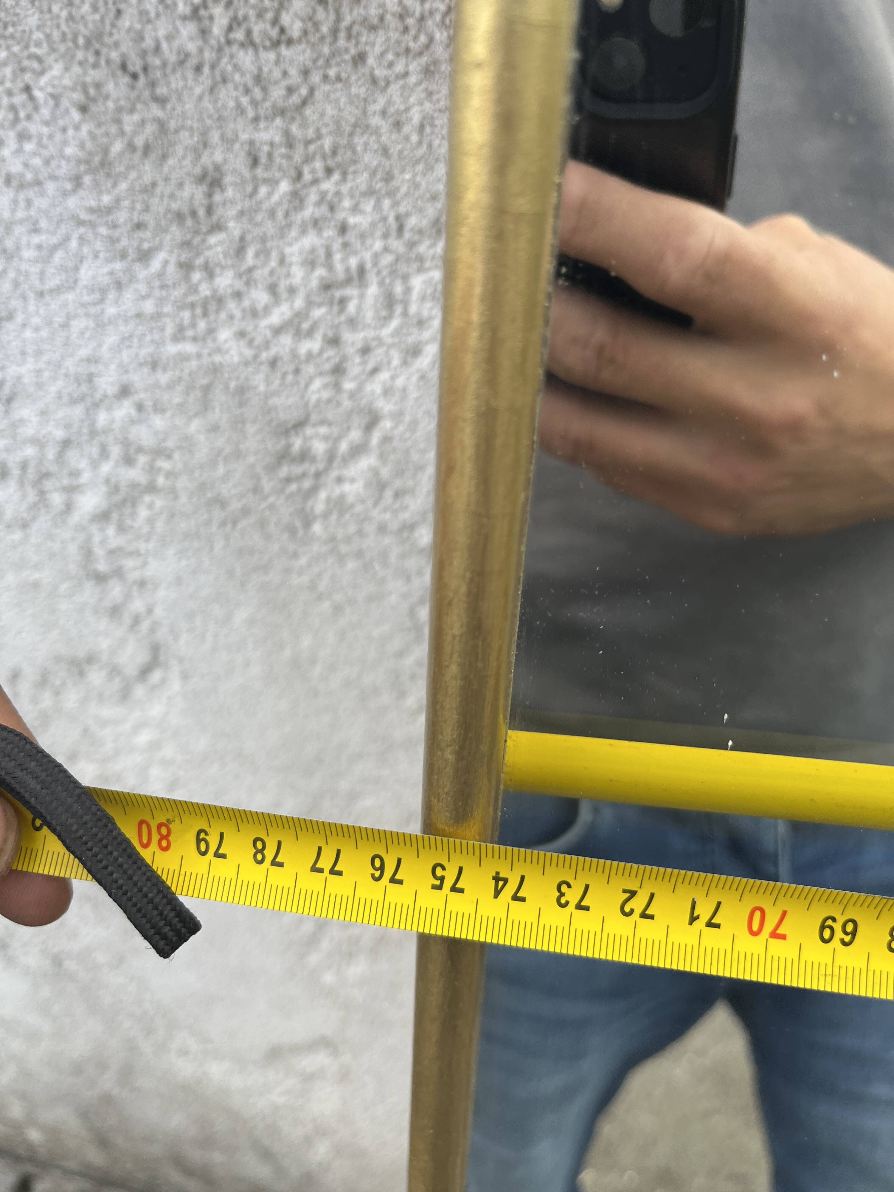 Large Venetian style mirror with engraved decoration and gilded frame 184 cm