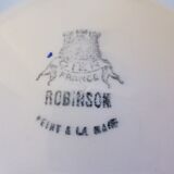 Vintage round-topped serving dish from the Gien factory, Robinson model, in porcelain