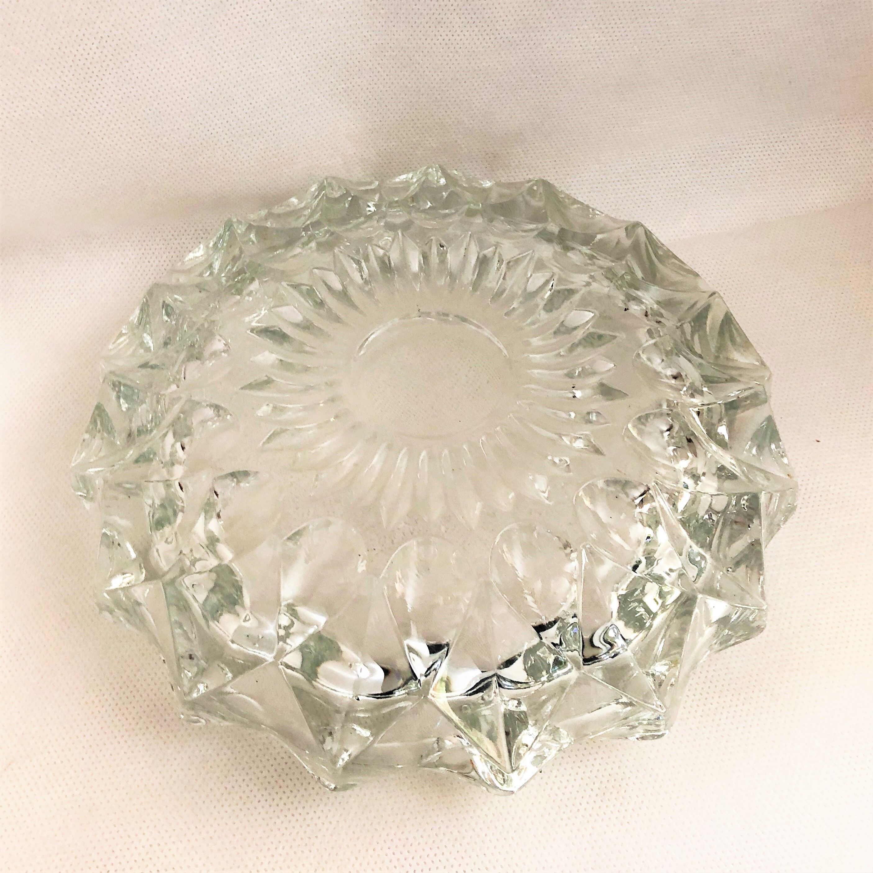 France crystal pocket ashtray