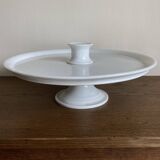 19th century XL office mounted plate, white earthenware display stand