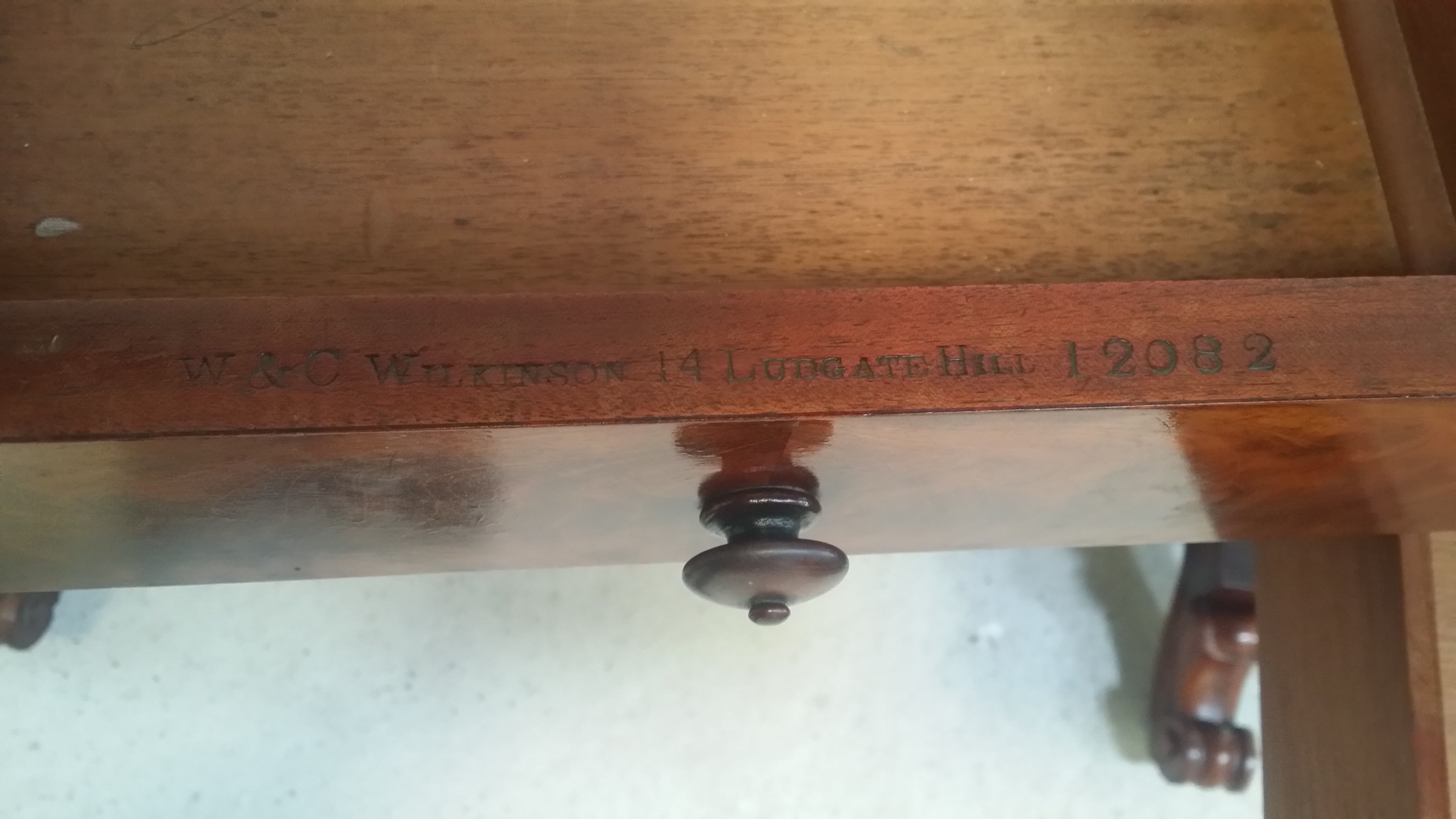 English mahogany desk from the 19th century