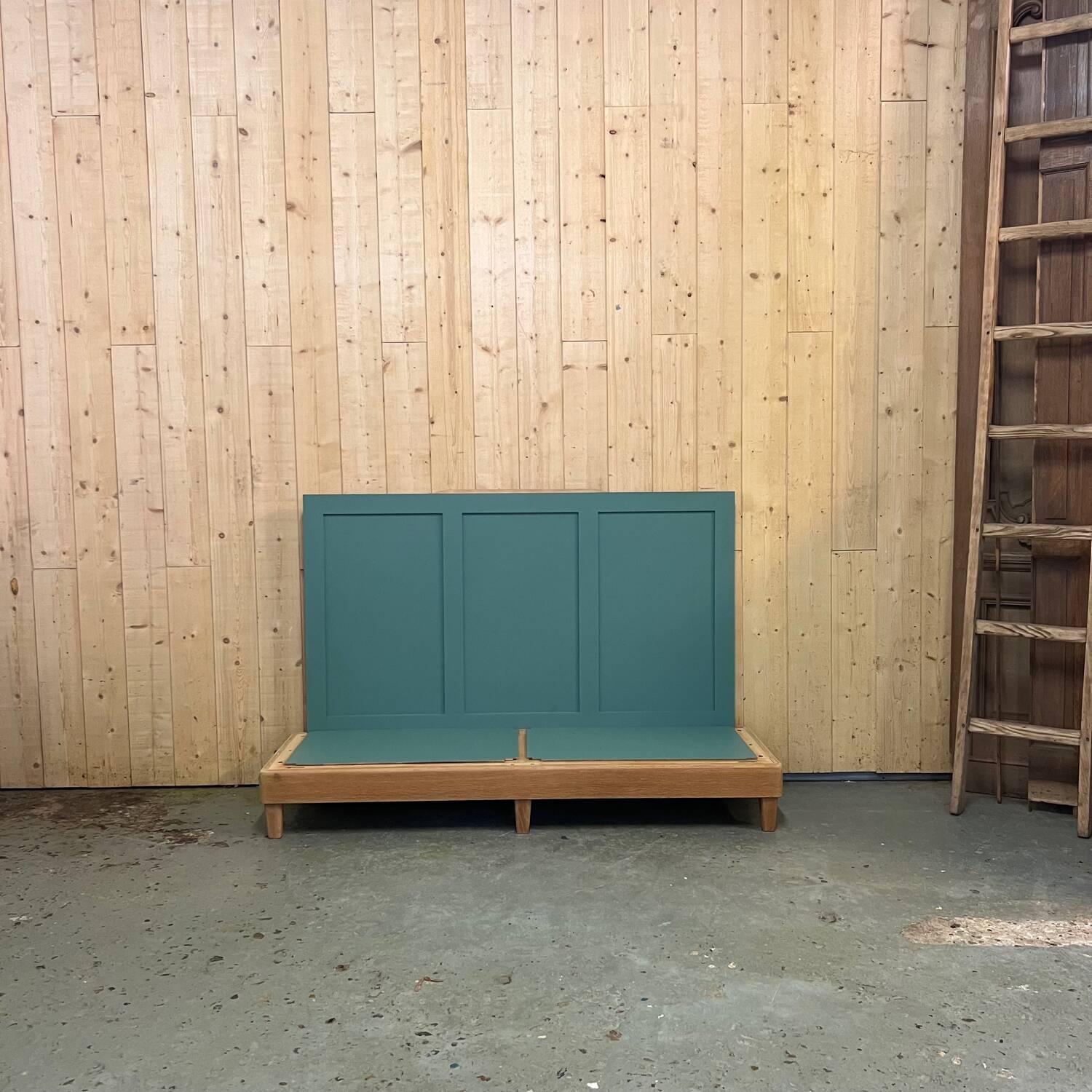 Vintage oak display case, removable