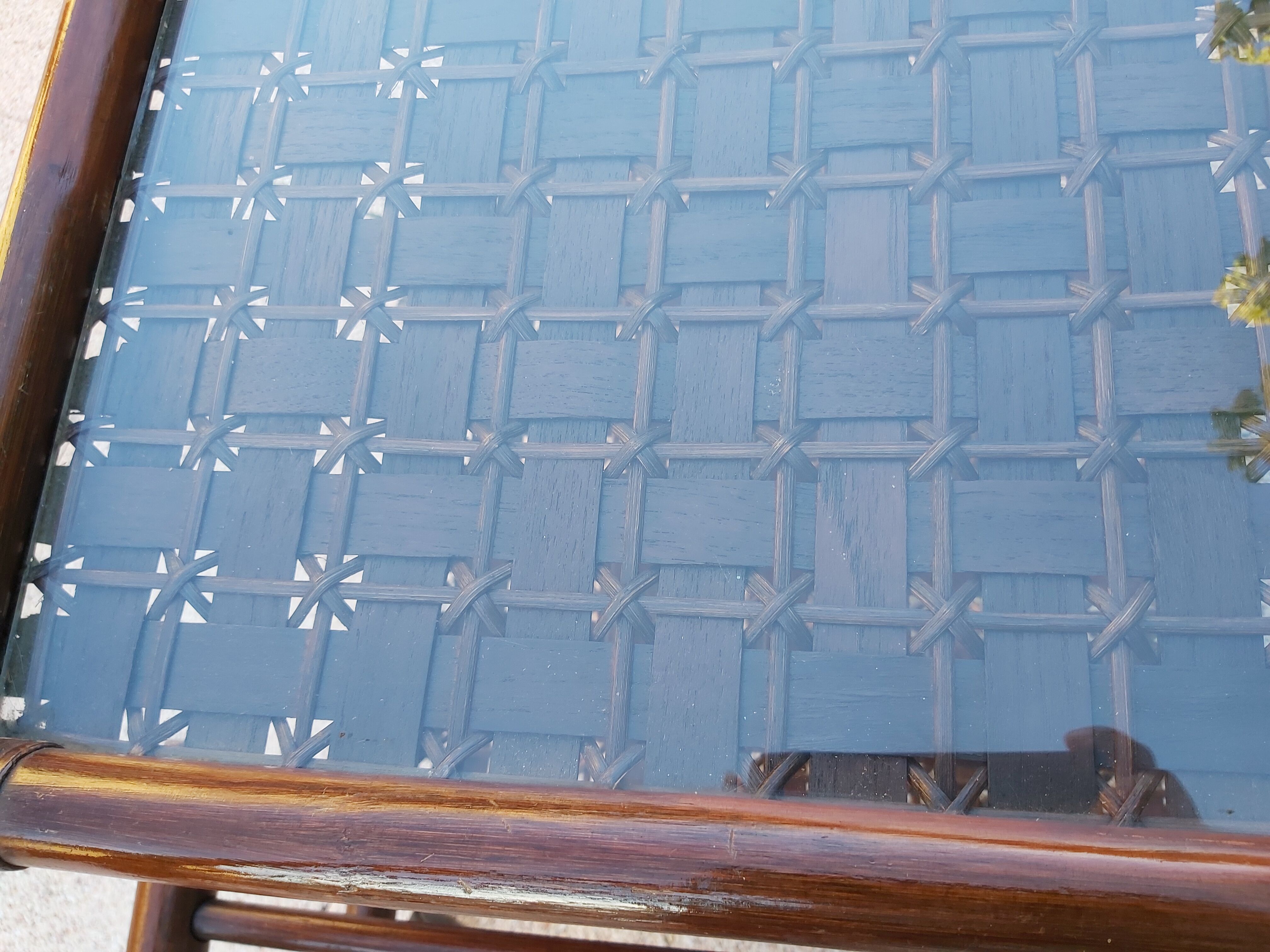 Rolling service in rattan and bamboo