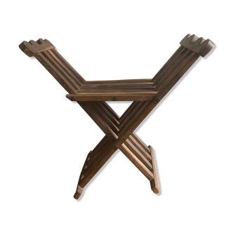 Folding wood stool Brazilian design