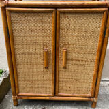 Rattan bookcase