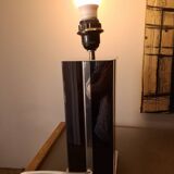 70s lamp base in plexiglass and chrome