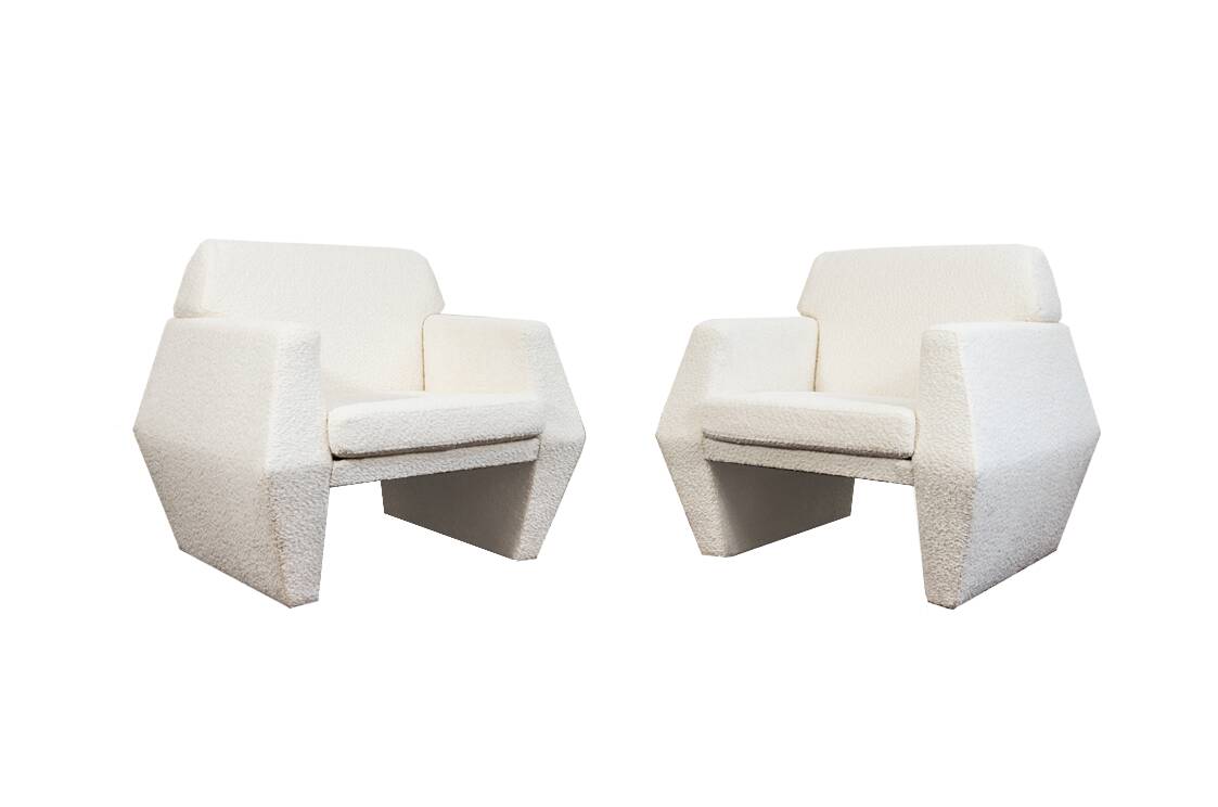 Modernist lounge chairs, by LFM, Poland, 1970s